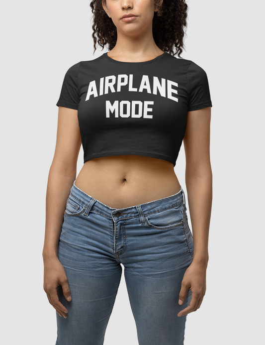 Airplane Mode Women's Fitted Crop Top T-Shirt OniTakai