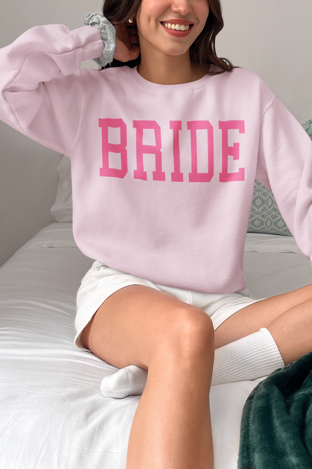 Big Bride Text Women's Crewneck Sweatshirt OniTakai