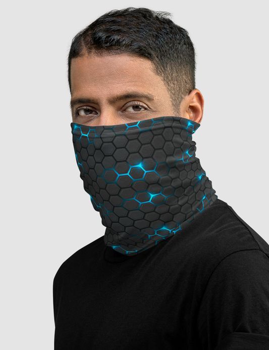 Neo Digital Faux Carbon Fiber Neck Gaiter Face Mask OniTakai