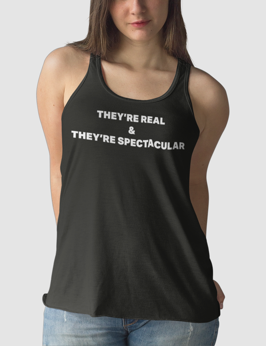 They're Real & They're Spectacular Women's Cut Racerback Tank Top OniTakai