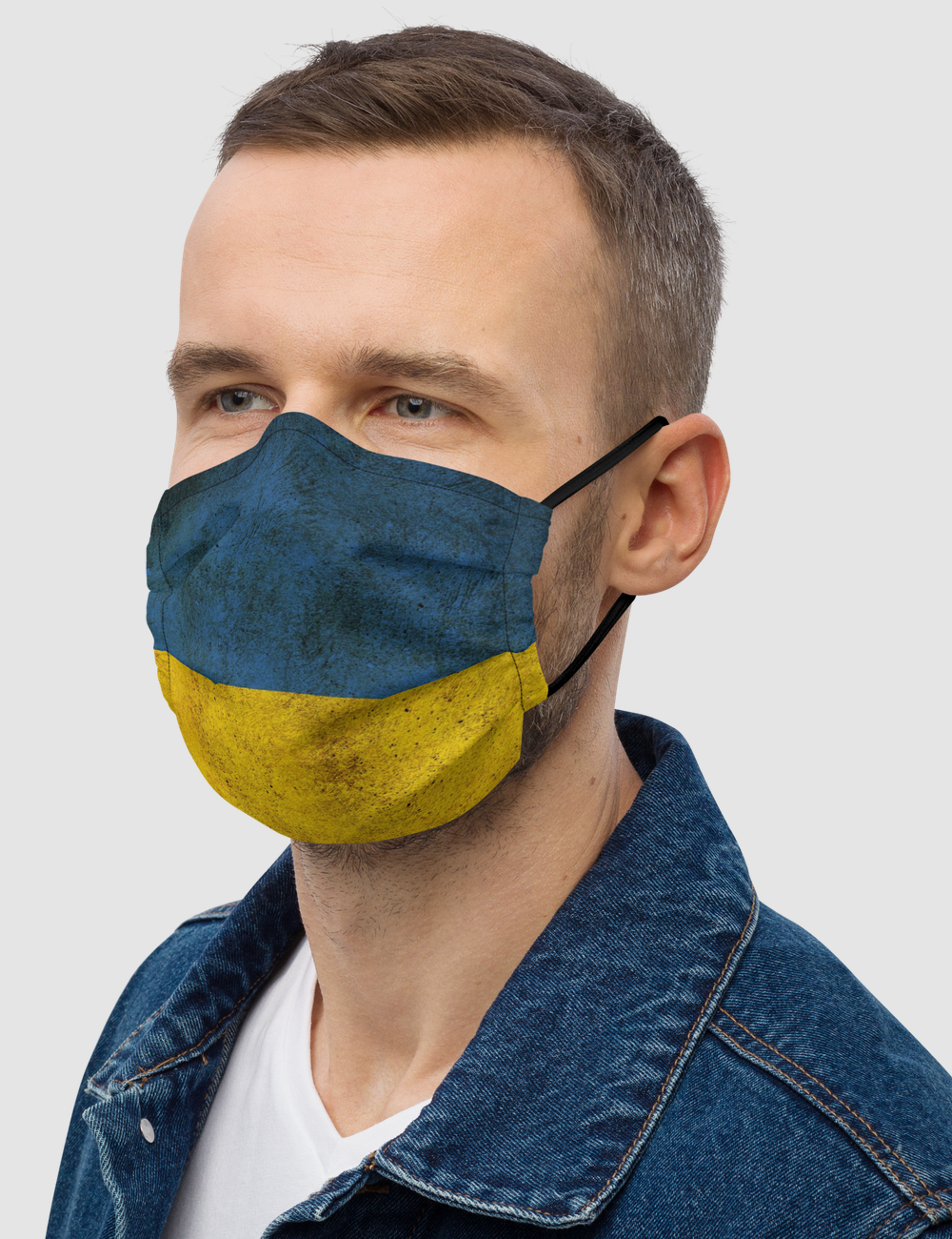 Vintage Ukrainian Flag | Premium Double Layered Pocket Face Mask OniTakai
