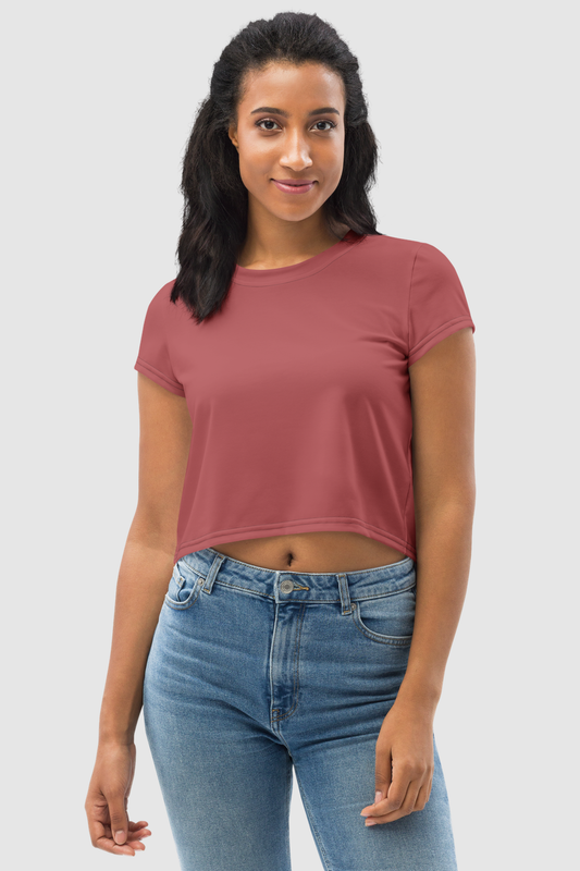 Mineral Red Women's Sublimated Crop Top T-Shirt