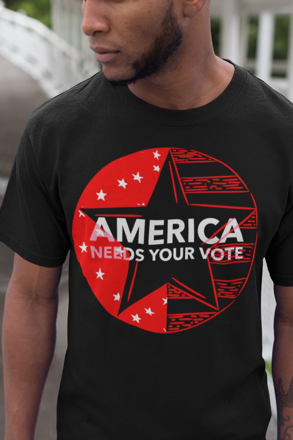 America Needs Your Vote Graphic Print Men's Classic T-Shirt
