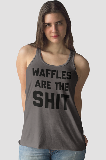 Waffles Are The Shit Women's Cut Racerback Tank Top
