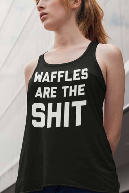 Waffles Are The Shit Women's Cut Racerback Tank Top