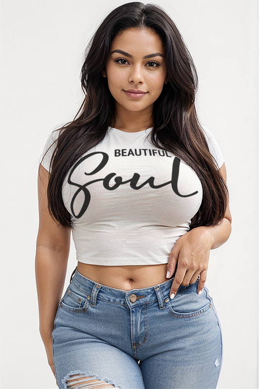 Beautiful Soul Women's Fitted Crop Top T-Shirt