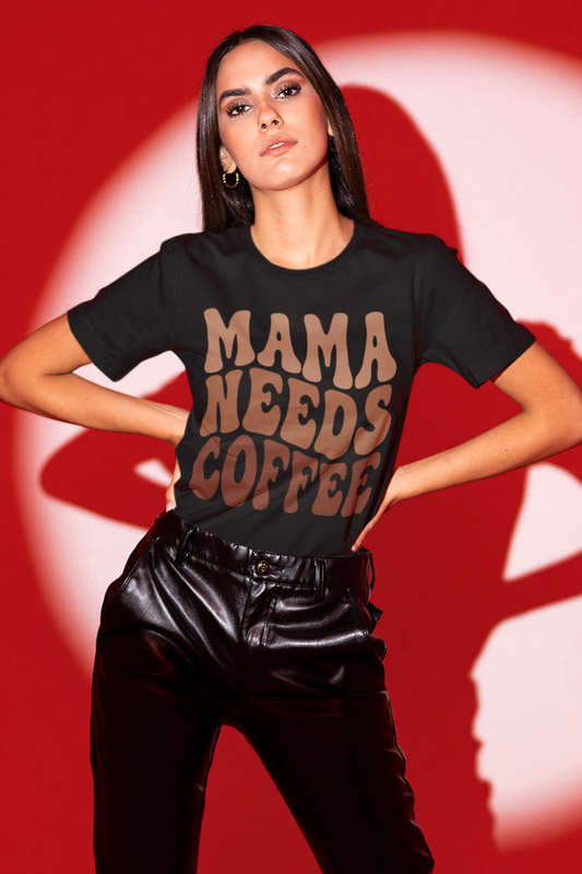 Mama Needs Coffee Women's Soft Jersey T-Shirt