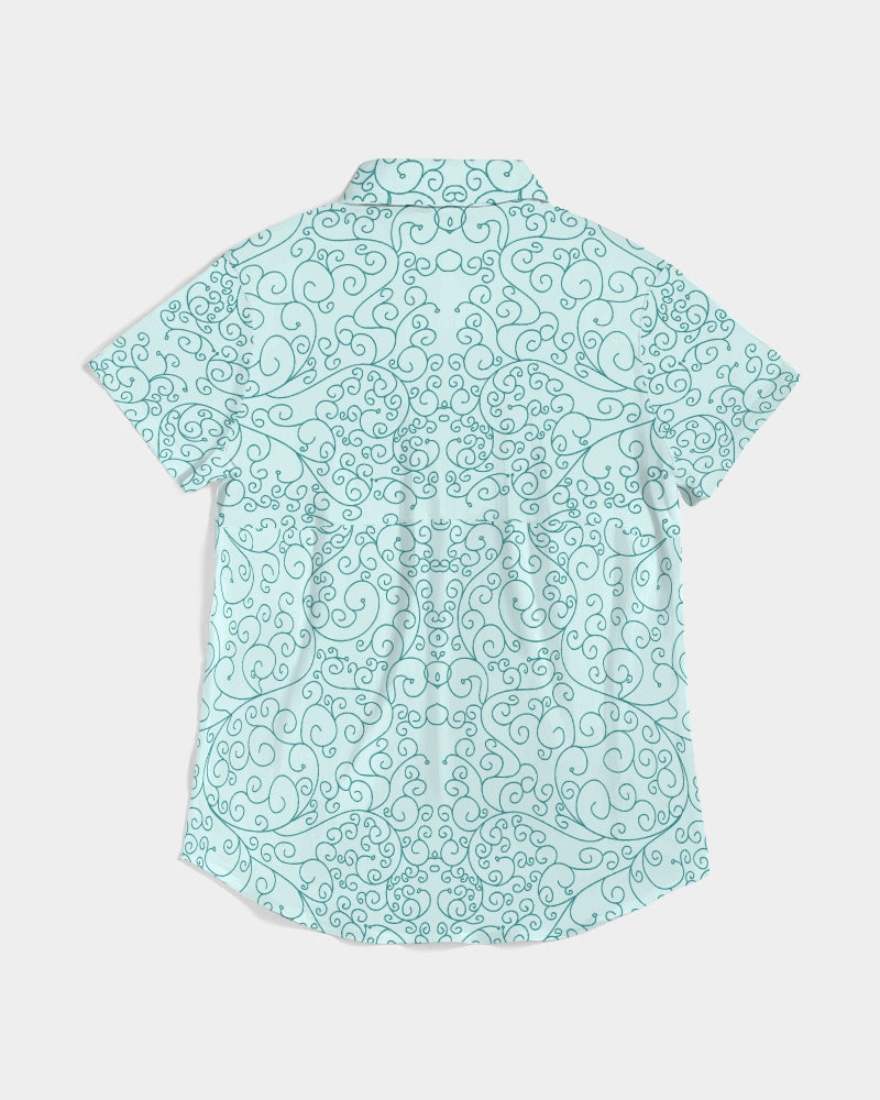 Elven Moonstone Women's All-Over Print Short Sleeve Button Up