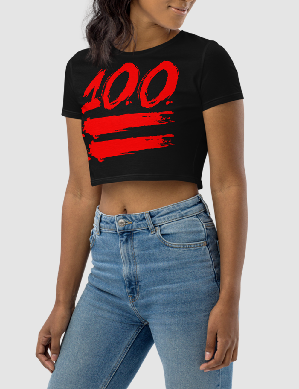 100 | Women's Crop Top T-Shirt OniTakai