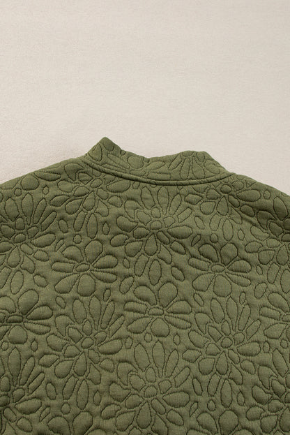 Jungle Green Floral Quilted Jacket