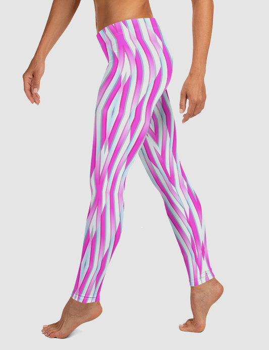 3D Geometric Chevron Pattern | Women's Standard Yoga Leggings OniTakai