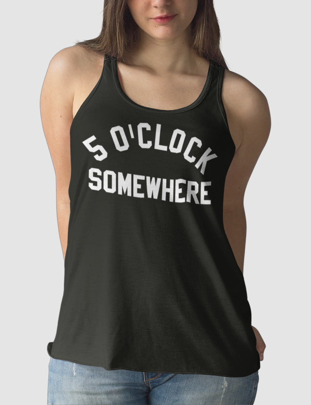 5 O'Clock Somewhere | Women's Cut Racerback Tank Top OniTakai