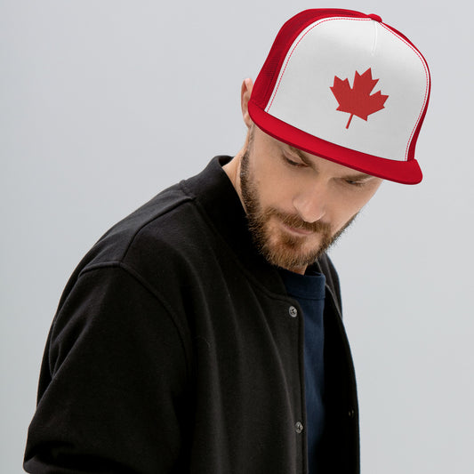 Maple Leaf Canadian Flag Trucker Hat