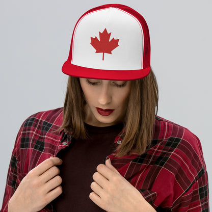 Maple Leaf Canadian Flag Trucker Hat