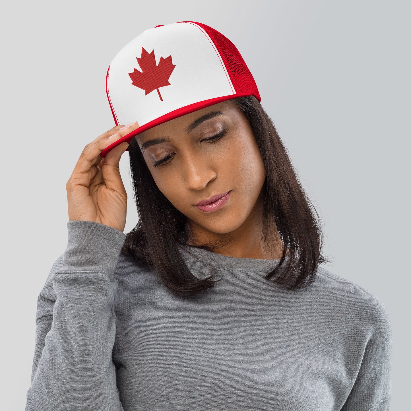 Maple Leaf Canadian Flag Trucker Hat