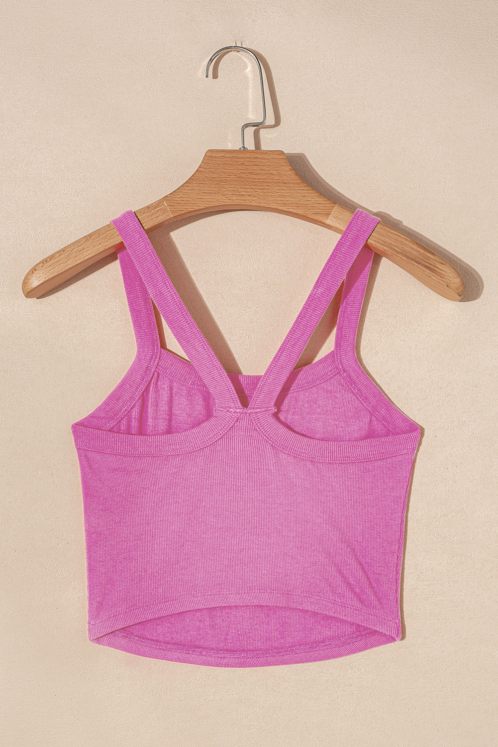 Bonbon Athletic Ribbed Cropped Cami Top