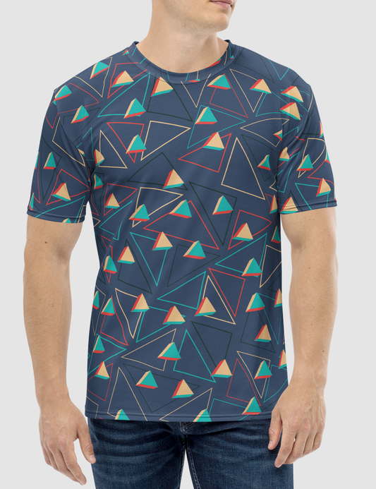 Abstract 3D Cello Triangles Men's Sublimated T-Shirt OniTakai