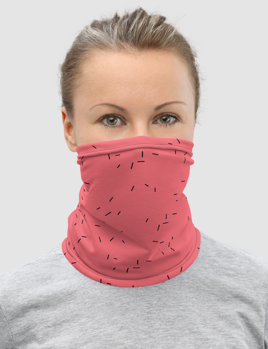 Abstract Black And Begonia Sprinkles | Neck Gaiter Face Mask OniTakai