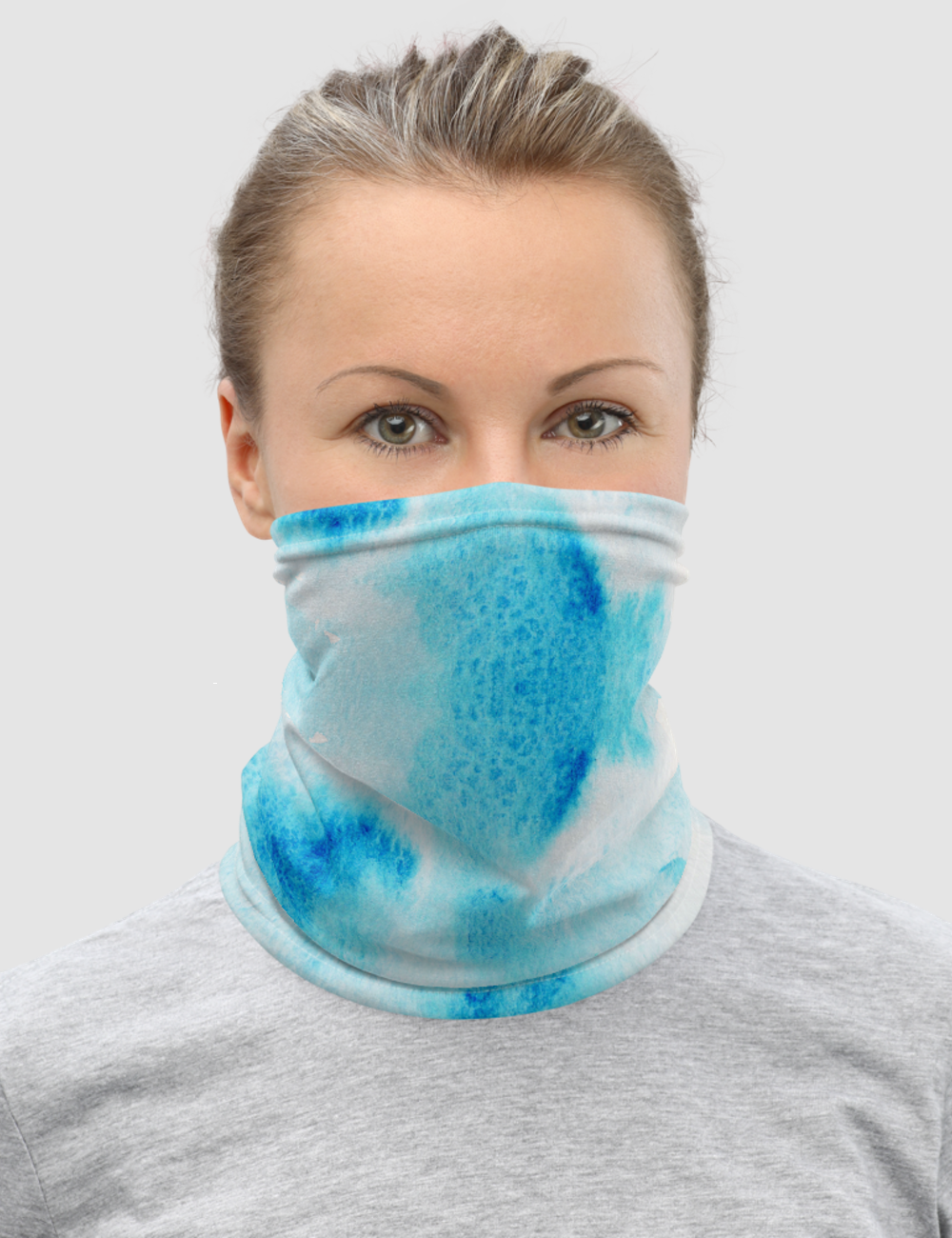 Abstract Blue Ice Tie Dye | Neck Gaiter Face Mask OniTakai