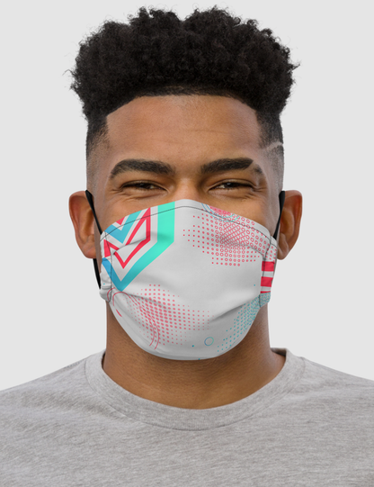 Abstract Digital Graphic Grid Design | Premium Double Layered Pocket Face Mask OniTakai