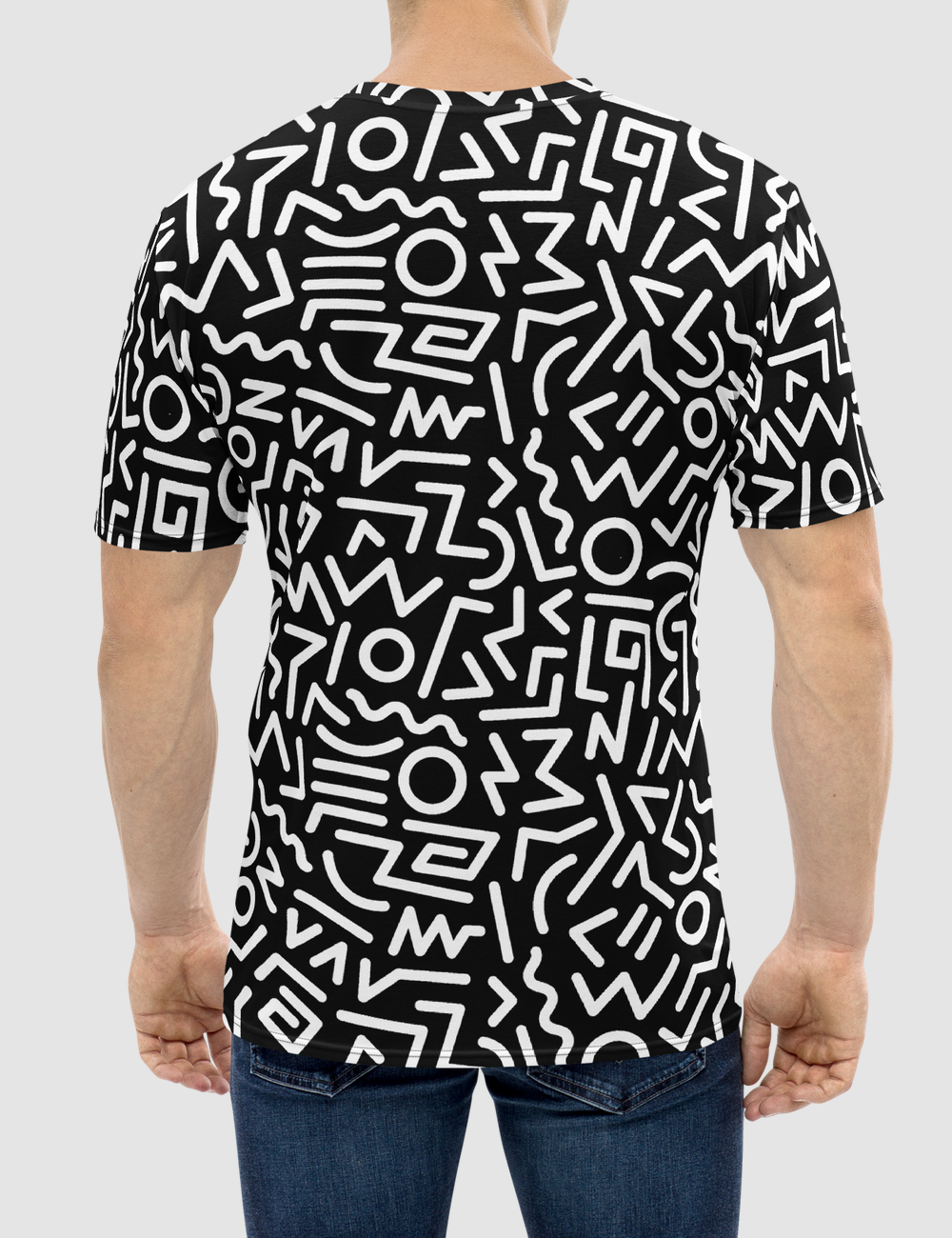 Abstract Geometric Aztecan Print Men's Sublimated T-Shirt OniTakai