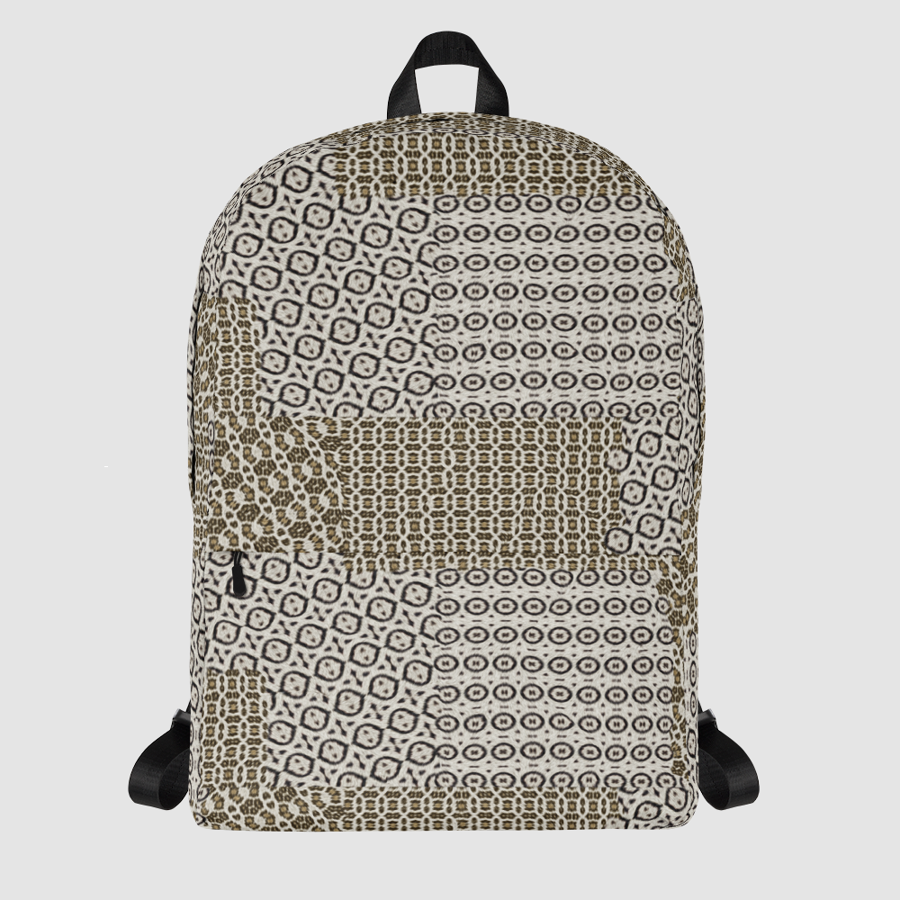 Abstract Geometric Leopard Print Backpack OniTakai