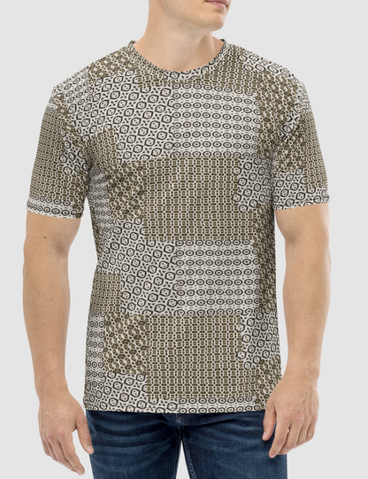 Abstract Geometric Leopard Print Men's Sublimated T-Shirt OniTakai