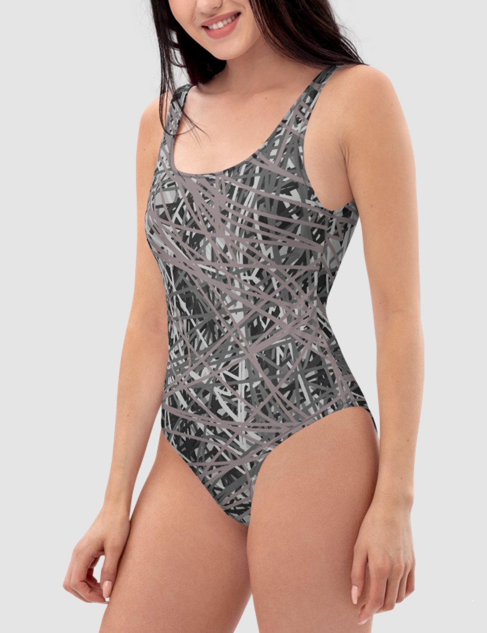 Abstract Lines Camouflage | Women's One-Piece Swimsuit OniTakai