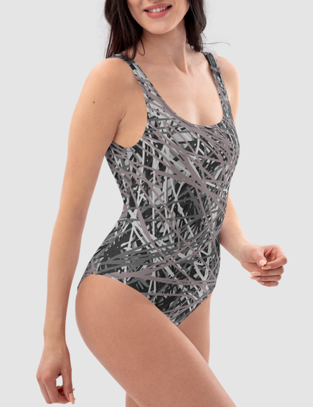 Abstract Lines Camouflage | Women's One-Piece Swimsuit OniTakai