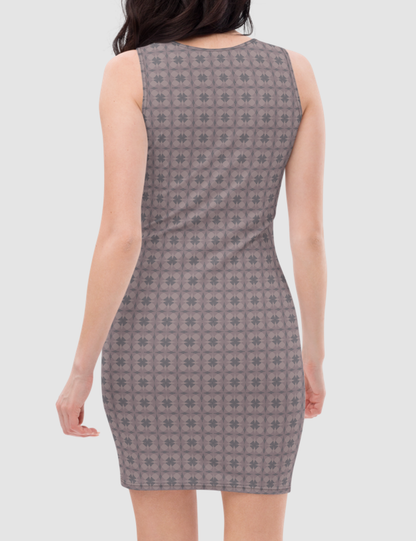 Abstract Quad Pattern | Women's Sleeveless Fitted Sublimated Dress OniTakai