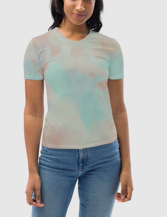 Abstract Tie-Dye Dark Sea Green Women's T-Shirt OniTakai