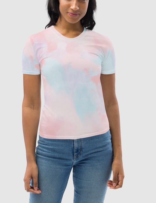 Abstract White Tie-Dye Women's T-Shirt OniTakai