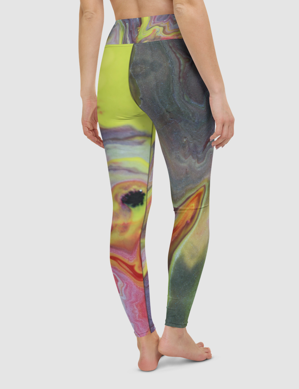 Acrylic Marble | Women's High Waist Yoga Leggings OniTakai