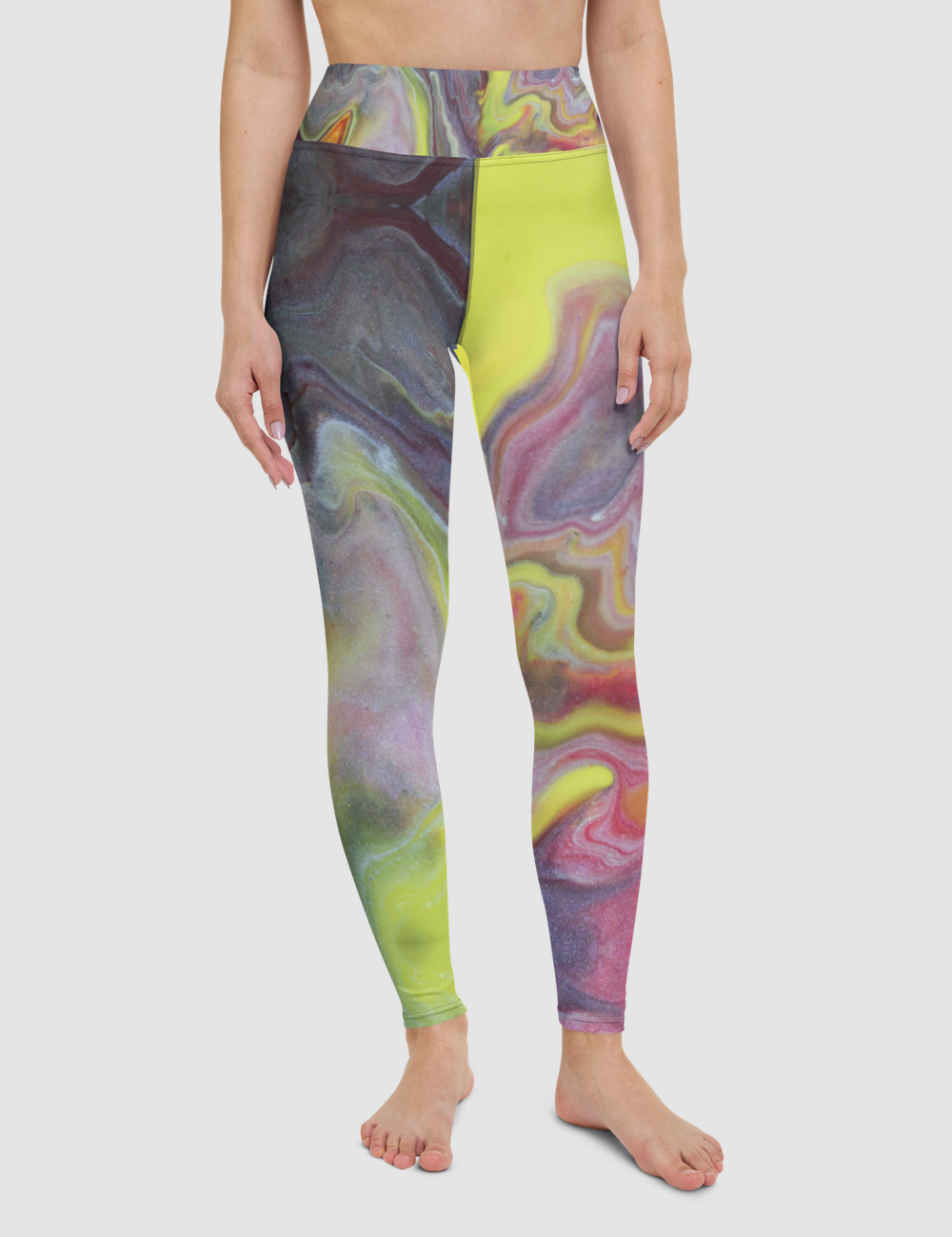 Acrylic Marble | Women's High Waist Yoga Leggings OniTakai