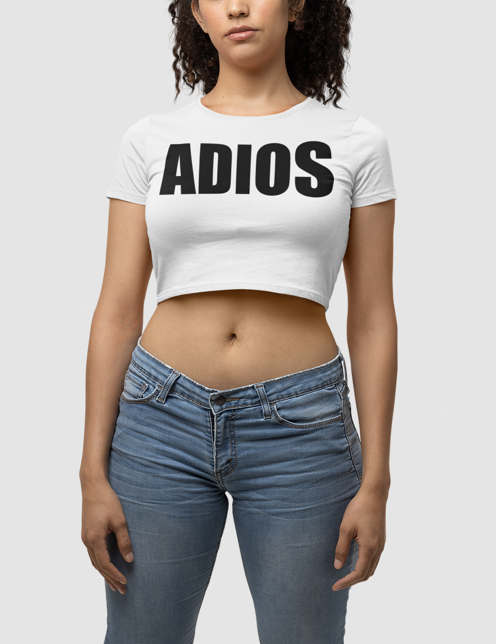 Adios Women's Fitted Crop Top T-Shirt OniTakai