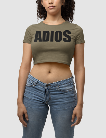 Adios Women's Fitted Crop Top T-Shirt OniTakai