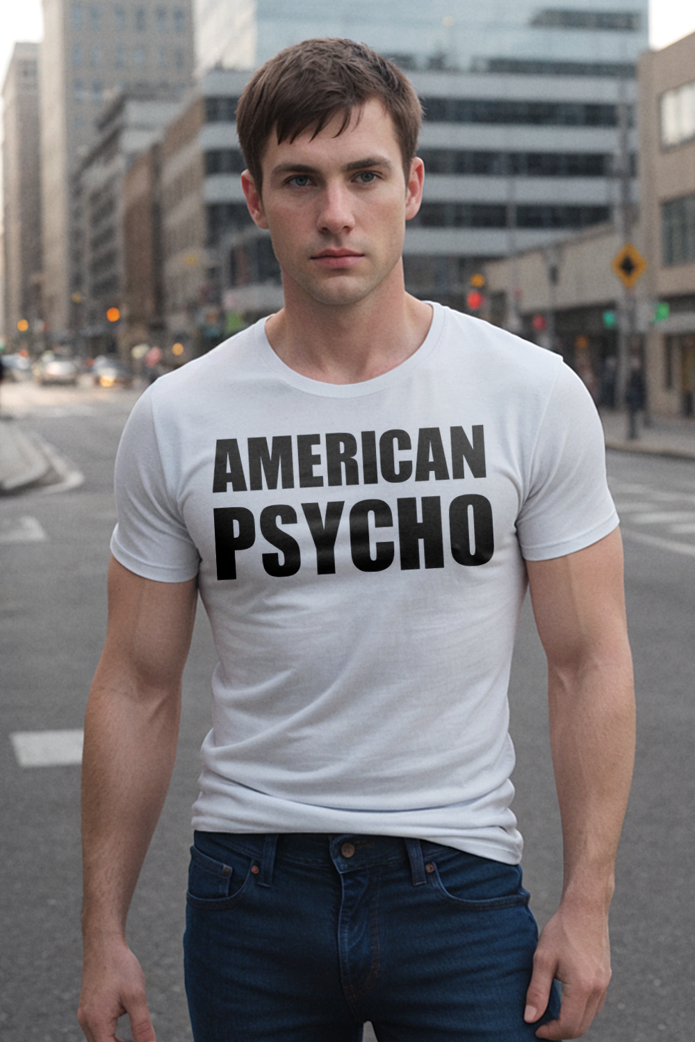 American Psycho Men's Fitted T-Shirt OniTakai