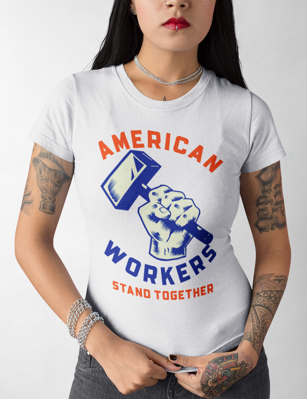 American Workers Stand Together | Women's Style T-Shirt OniTakai
