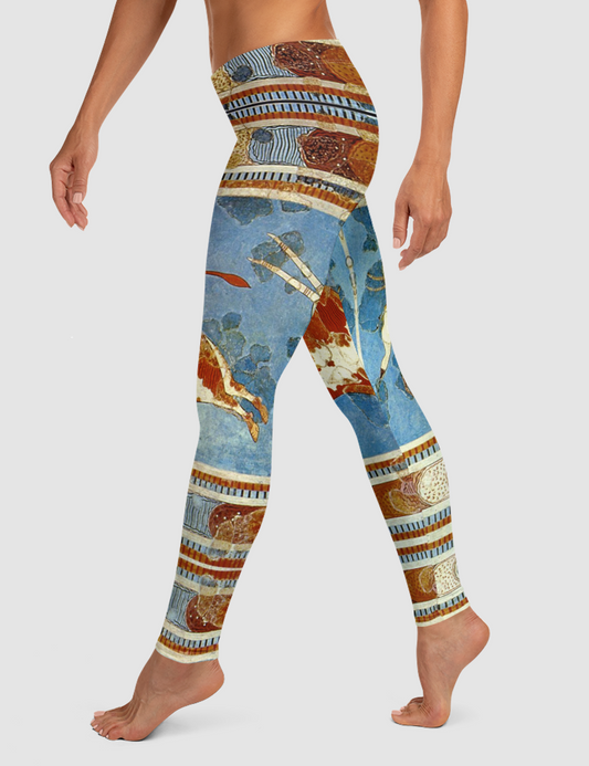 Ancient Minoan Crete Fresco | Women's Standard Yoga Leggings OniTakai