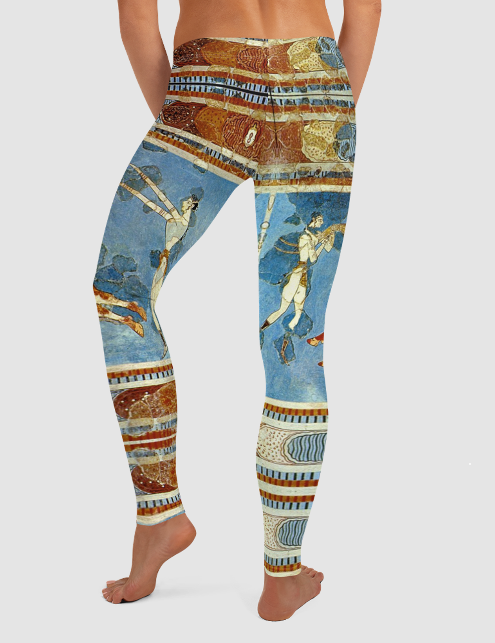 Ancient Minoan Crete Fresco | Women's Standard Yoga Leggings OniTakai