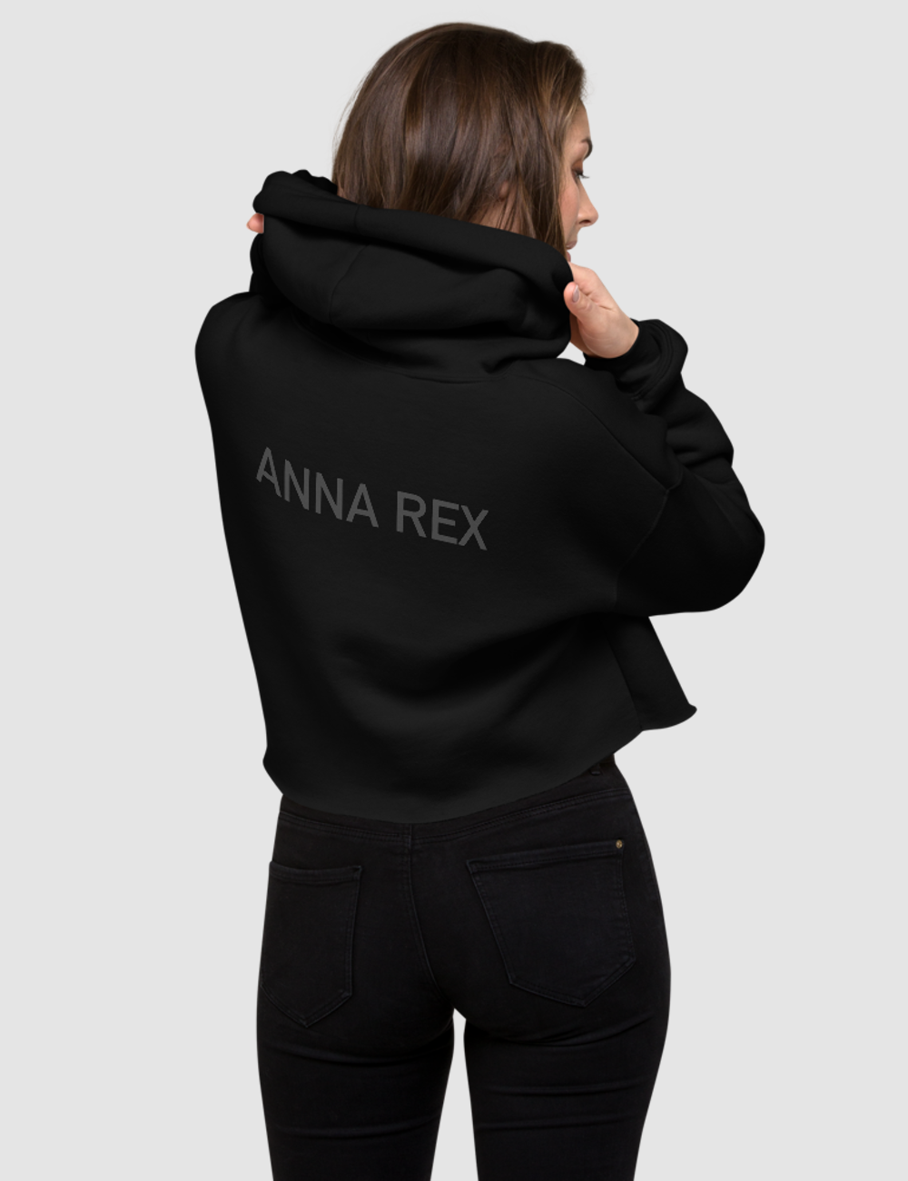 Anna Rex | Back Print Crop Hoodie OniTakai