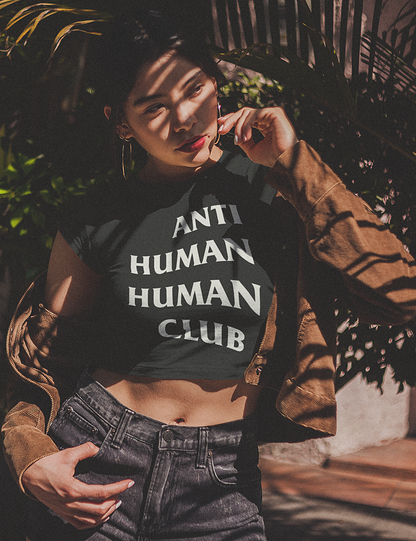 Anti Human Human Club | Women's Crop Top T-Shirt OniTakai