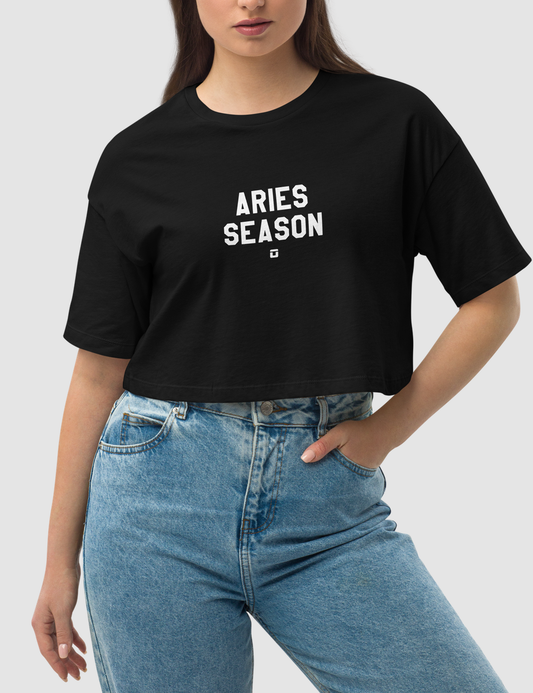 Aries Season | Women's Loose Fit Crop Top T-Shirt OniTakai