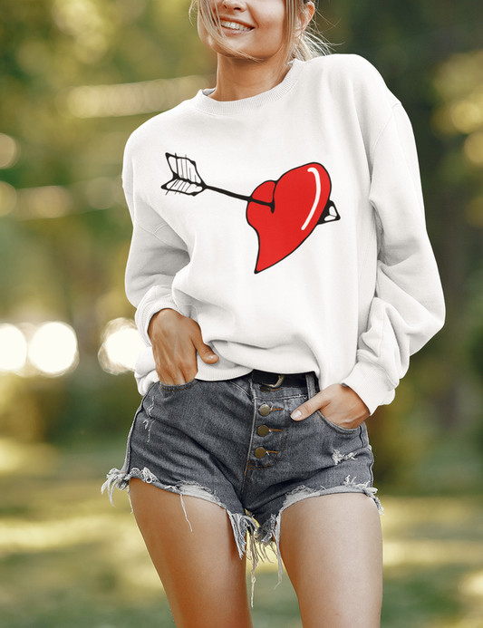 Arrow Through The Heart Women's Crewneck Sweatshirt OniTakai