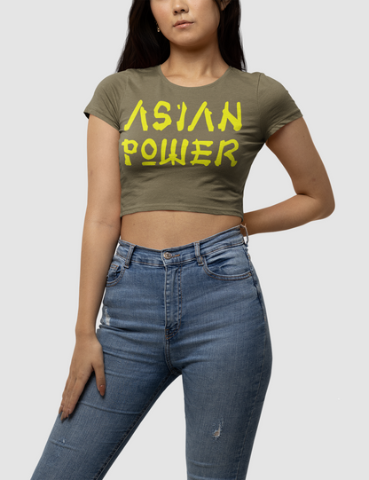 Asian Power | Women's Fitted Crop Top T-Shirt OniTakai