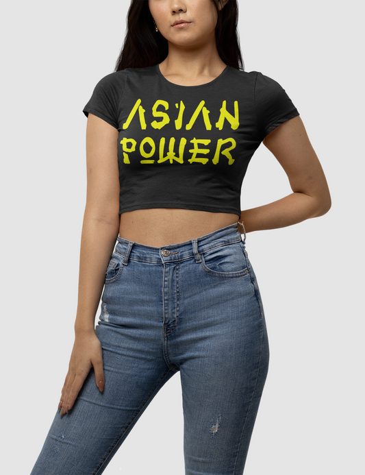 Asian Power | Women's Fitted Crop Top T-Shirt OniTakai