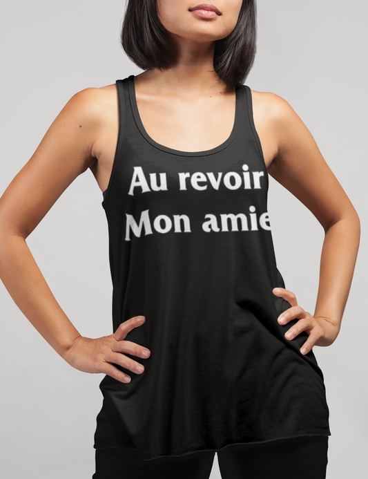 Au Revoir Mon Amie | Women's Cut Racerback Tank Top OniTakai