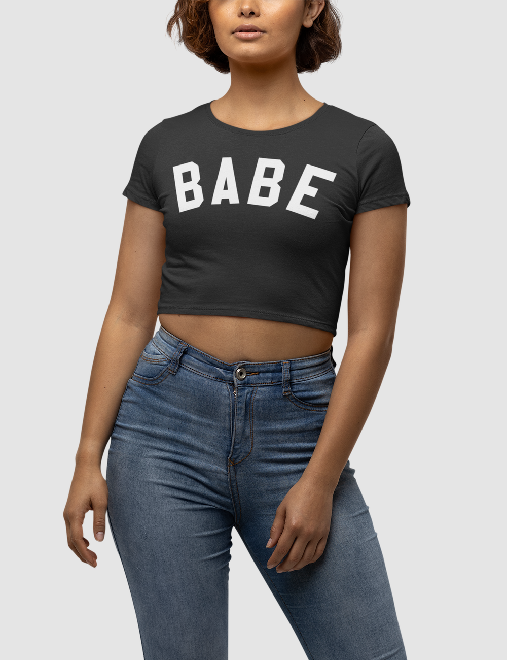 Babe | Women's Fitted Crop Top T-Shirt OniTakai