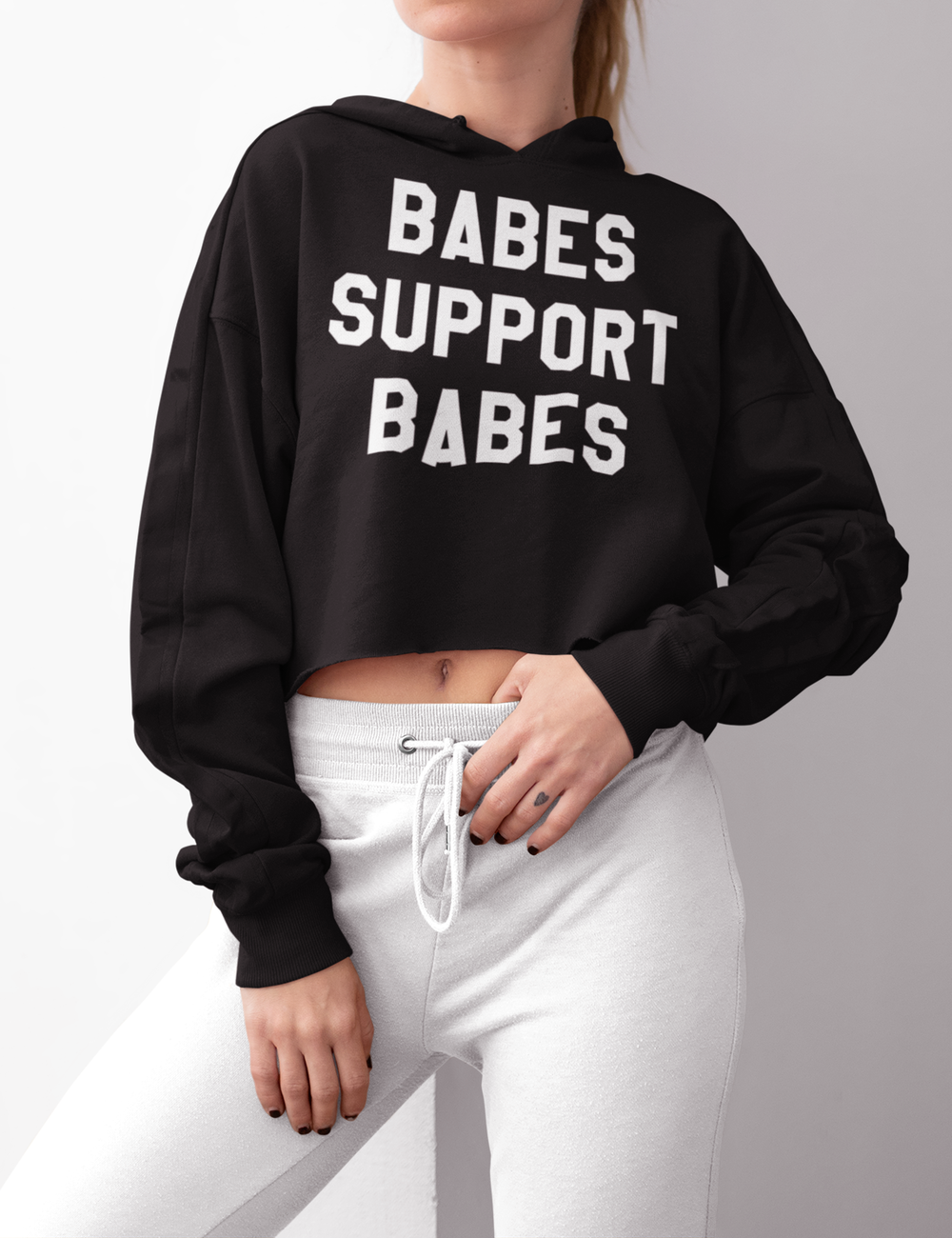 Babes Support Babes | Crop Hoodie OniTakai