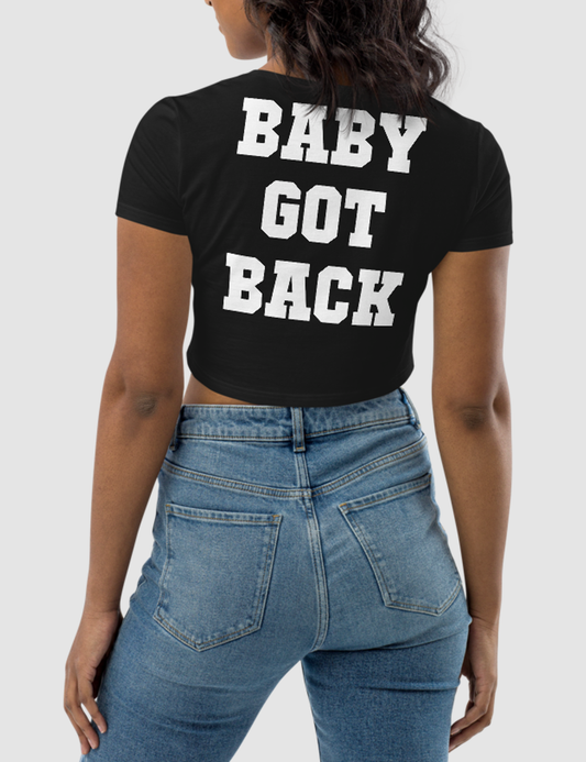 Baby Got Back | Women's Back Print Crop Top T-Shirt OniTakai